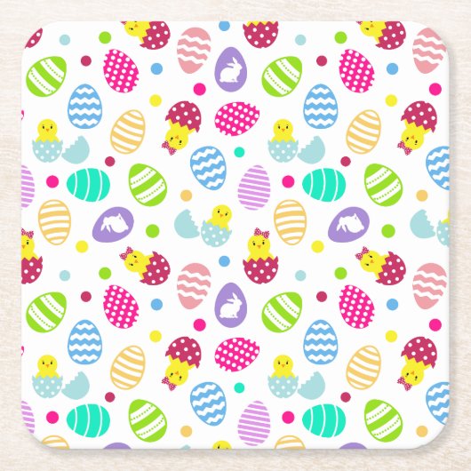 Ostereier Rechteckiger Pappuntersetzer (Vorderseite)