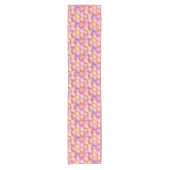 Ostereier Rosa Lila-gelbes Muster Kurzer Tischläufer (Vorderseite)