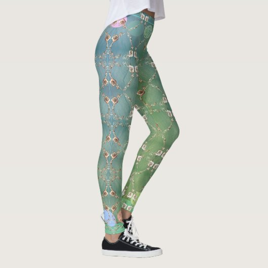 Ostereier Rose Grau Leggings (Rechts)