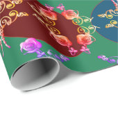 Ostereier Rose Muster Fabergè inspiriert Geschenkpapier (Rolleneckpunkt)