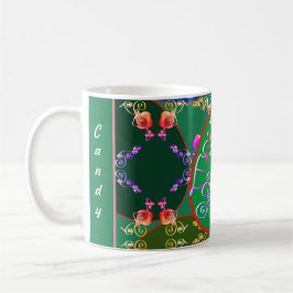 Ostereier-Rose Muster mit/Name Kaffeetasse