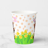 Ostereier Rote, glatte, haarige Dackel Pappbecher (Rechts)