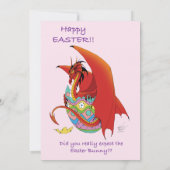 Ostereier Roter Drache Einladung (Rückseite)