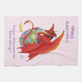 Ostereier Roter Drache Geschirrtuch (Horizontal)