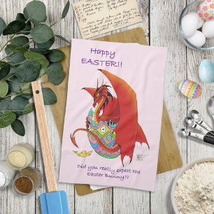 Ostereier Roter Drache Geschirrtuch