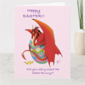 Ostereier Roter Drache Karte (Vorderseite)