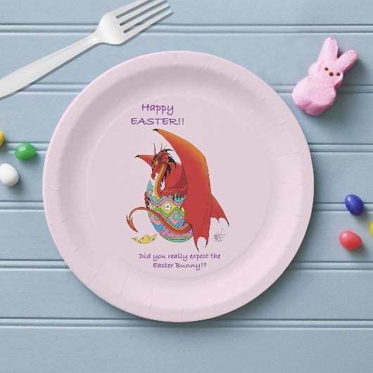 Ostereier Roter Drache Pappteller