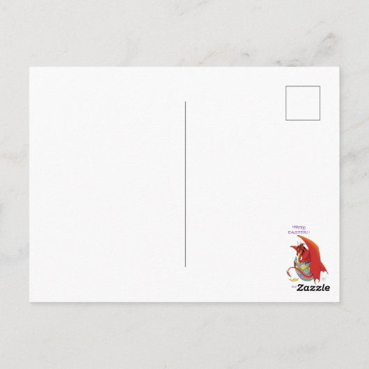 Ostereier Roter Drache Postkarte (Rückseite)