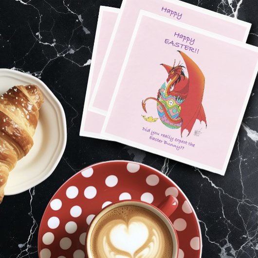 Ostereier Roter Drache Serviette