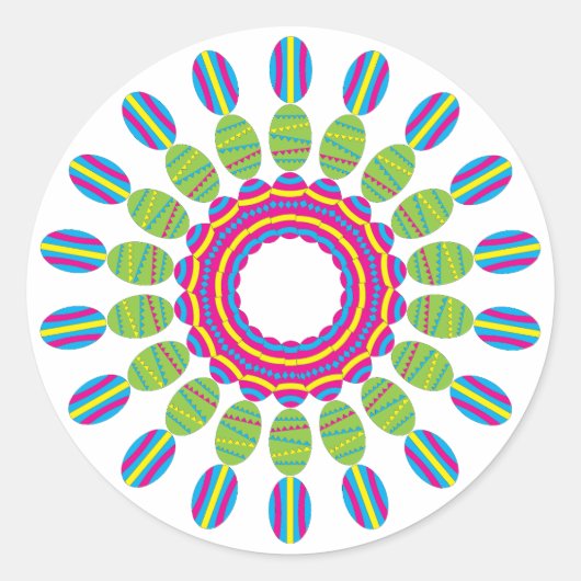 Ostereier Runder Aufkleber (Vorderseite)