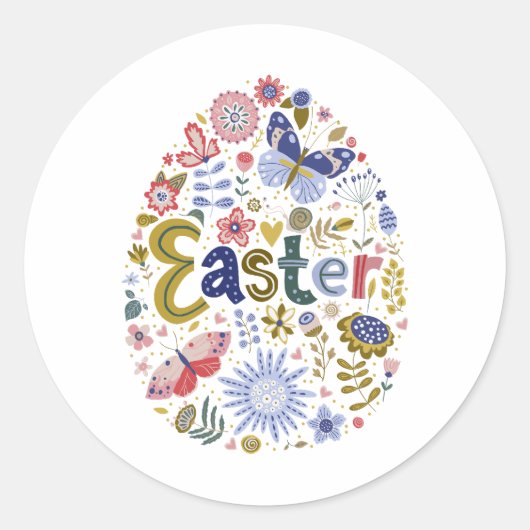 Ostereier Runder Aufkleber (Vorderseite)