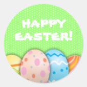 Ostereier Runder Aufkleber (Vorderseite)