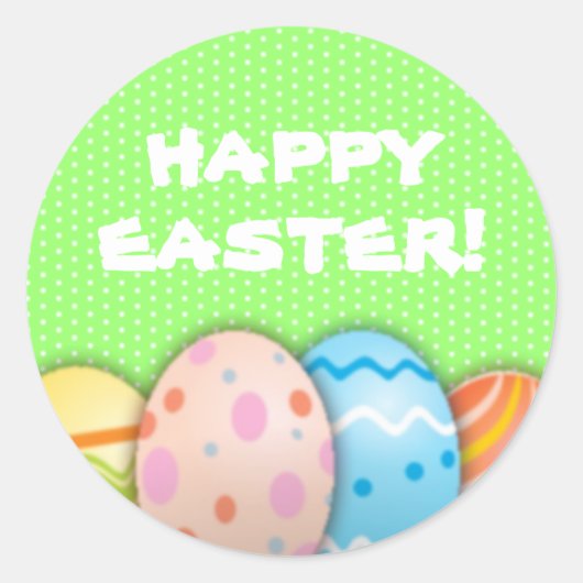 Ostereier Runder Aufkleber (Vorderseite)