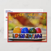 Ostereier Save the Date Postkarte (Vorne/Hinten)