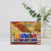 Ostereier Save the Date Postkarte (Stehend Vorderseite)