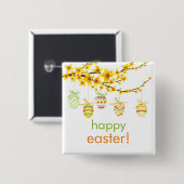 Ostereier, Schaltfläche "Forsythia Branch" Button (Vorne & Hinten)