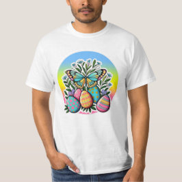 Ostereier, Schmetterlinge und Frühlingsblumen T-Shirt