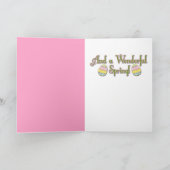 Ostereier - Sibirisches Husky-Kupfer Feiertagskarte (Innenseite)