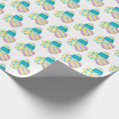 Ostereier Spaß Farbenfrohe Muster Ostern Geschenkpapier (Ecke)