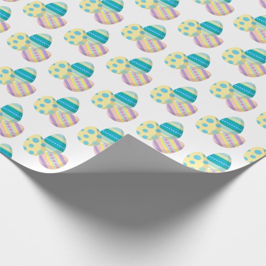 Ostereier Spaß Farbenfrohe Muster Ostern Geschenkpapier (Ecke)