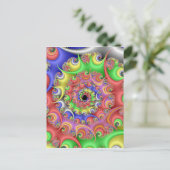 Ostereier Spiral Fraktal Feiertagspostkarte (Stehend Vorderseite)