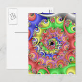 Ostereier Spiral Fraktal Feiertagspostkarte (Vorne/Hinten)