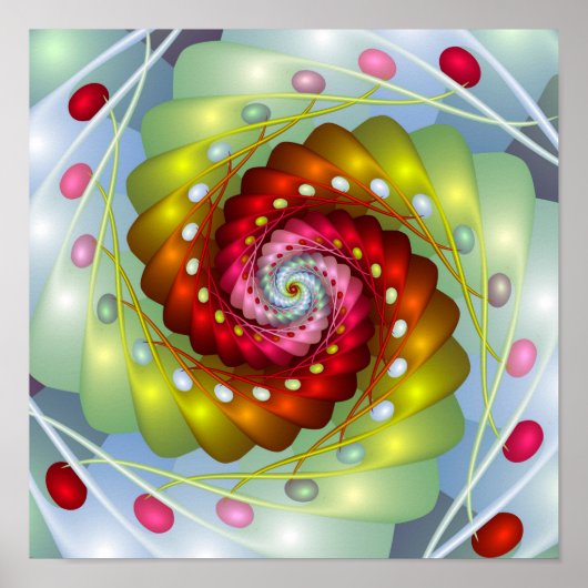 Ostereier Spirale Poster (Vorne)