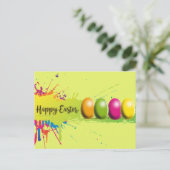 Ostereier - Spritzer Feiertagspostkarte (Stehend Vorderseite)