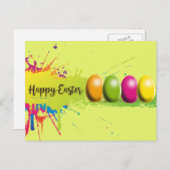 Ostereier - Spritzer Feiertagspostkarte (Vorne/Hinten)