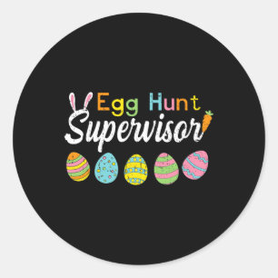 Ostereier-Such-Aufseher Lustige Ostern-Shirts Mama Runder Aufkleber