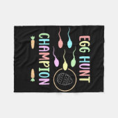 Ostereier-Such-Champion Herren Ostern Schwangersch Fleecedecke (Vorderseite (Horizontal))