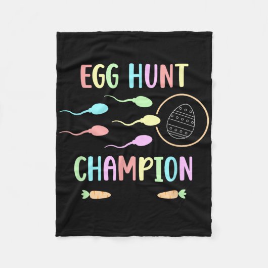 Ostereier-Such-Champion Herren Ostern Schwangersch Fleecedecke (Vorderseite)