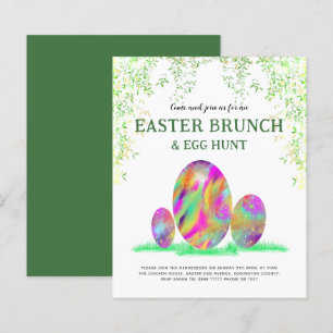 Ostereier-Suche-Brunch Aquarell moderates Budget
