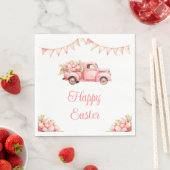 Ostereier-Suche mit rosa Lastwagen Serviette (Beispiel)