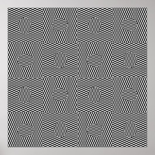 Ostereier-Suche OpArt Poster (Vorne)