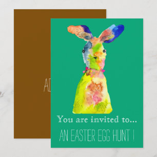 Ostereier-Suche Osterparty Hase Einladung