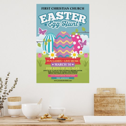 Ostereier-Suche Poster (Küche)