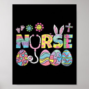 Ostereier suchender Krankenpfleger Frühling Pflege Poster