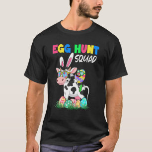 Ostereier-Suchtrupp Osterhasen Reitende Kuh Bauern T-Shirt