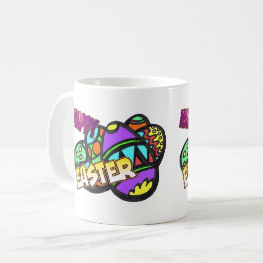 Ostereier-Tasse anpassbar Kaffeetasse (Vorderseite Links)
