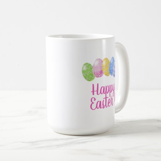 Ostereier Tasse, Ostergeschenk, Ostern 15 Oz  Kaffeetasse (VorderseiteRechts)