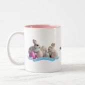 Ostereier Tasse Zwei Kaninchen & Ostereier (Links)
