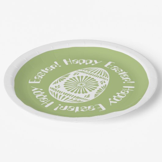 Ostereier-Teller 1 Pappteller (Schrägansicht)