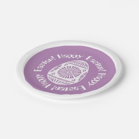 Ostereier-Teller 2 Pappteller (Schrägansicht)