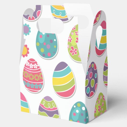 Ostereier Themed Gefälligkeitsboxen | Gable Style Geschenkschachtel (Geöffnet)