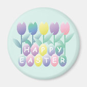 Ostereier Tulips Frohe Ostern Magnet (Vorne)