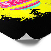 Ostereier Ukraine-Flagge Poster (Ecke)