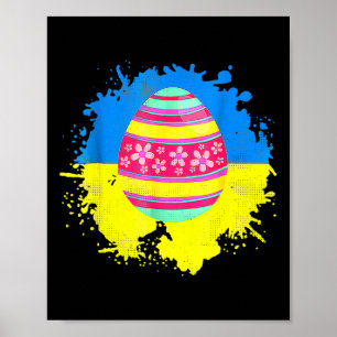 Ostereier Ukraine-Flagge Poster