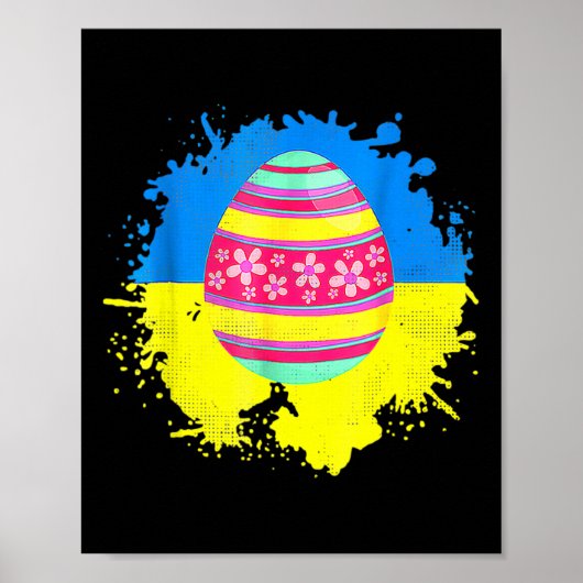 Ostereier Ukraine-Flagge Poster (Vorne)