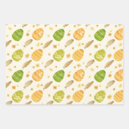 Ostereier-Umschlagpapier - festlich Geschenkpapier Set